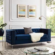 Gorgeous Sofas Navy Velvet Sofa