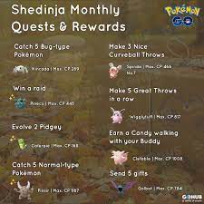 Pokémon GO Hub - November Field Research Quests: Shedinja edition #pokemongo  Full list: https://pokemongohub.net/post/chart/november-field-research-quests-shedinja-edition/