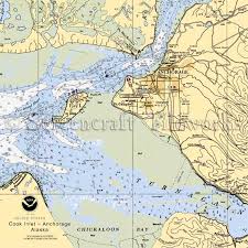 Alaska Cook Inlet Nautical Chart Decor