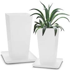 Cubilan Set Of 2 Tall Outdoor Planters