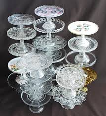 antique glass cake stands