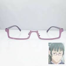 Jujutsu Kaisen Zenin Maki Half Frame Glasses Frame Cosplay Props Without  Lens | eBay