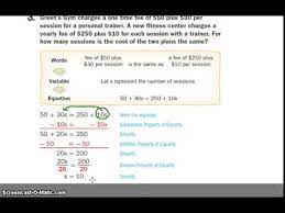 lesson 4 solve equations w variables on