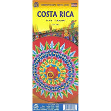 costa rica travel reference map itmb