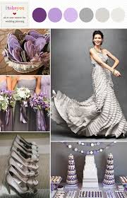 Grey Purple Wedding Colors Palette