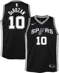 Check out our spurs jersey selection for the very best in unique or custom, handmade pieces from our clothing shops. Nike Youth San Antonio Spurs Demar Derozan 10 Black Dri Fit Swingman Jersey Dick S Sporting Goods