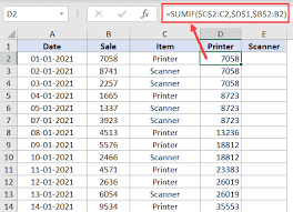 In Excel Cumulative Sum