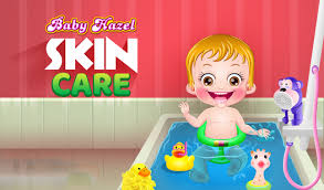 Brushing, bathing, dress up, make up. Baby Hazel Skin Care Yandex Games
