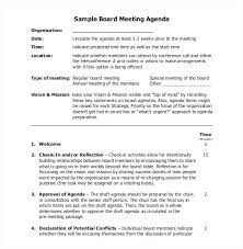 Meeting Agenda Template Pdf Examples Of Agendas For Meetings
