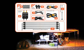 All New 4 Bar Orange White Led Camping Light Kit With Diffusers Hard Korr Usa
