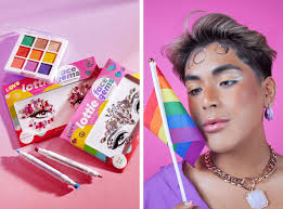colourful makeup collection for pride month