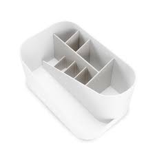 glam cosmetic organizer white grey