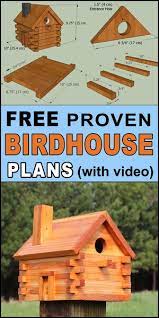 Free Bird House Plans Log Cabin