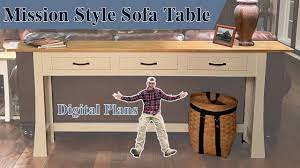 mission style sofa table build ii