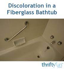 discoloration in a fiberglass bathtub