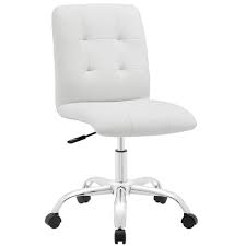 These chairs are perfect for small offices because they help you save space. Modway 23 5 In Width Standard White Faux Leather Task Chair With Swivel Seat Eei 1533 Whi The Home Depot