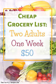 Here is our thrive life website. Budget Grocery List 50 A Week For Two Adults The Mostly Simple Life