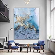 Abstract Art Watercolor Gold Canvas