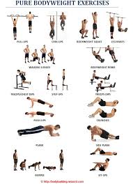 Bodyweight Exercises Poster Chart Bodybuilding Wizard