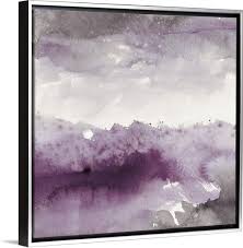 Purple Wall Art Grey Canvas Art