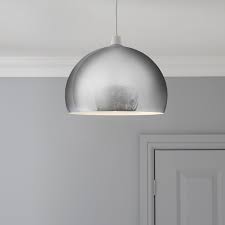 With a ceiling light from ikea, you can light a room with style. B Q Horizon Silver Chrome Effect Domed Pendant Light Shade
