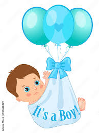 cute toddlers it s a boy vector baby