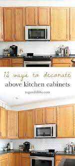 above kitchen cabinets