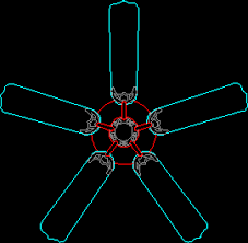 ceiling fan in autocad cad