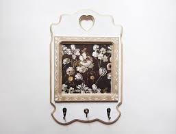 New White Wooden Handcrafted Wall Key