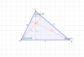 Ein spitzes dreieck (oder spitzwinkliges dreieck) ist ein dreieck mit drei spitzen winkeln (weniger als 90 °). Hohenschnittpunkt Im Dreieck Geogebra