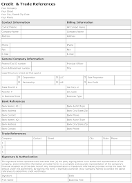 4 Trade Reference Templates Word Excel Samples