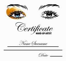 makeup certificate vector art icons