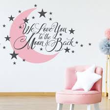 Moon And Back Wall Decal E