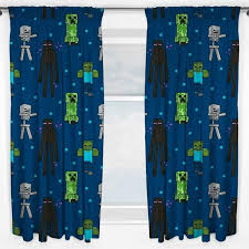 minecraft official curtains blue