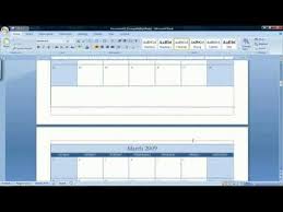 How To Make A Calendar In Microsoft Word 2007 Youtube