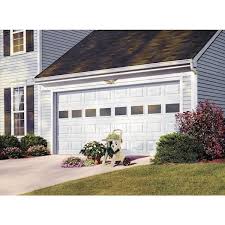 White Garage Door With Plain Windows