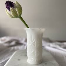 Milk Glass Petite Chalice Vase