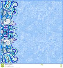 Blue Invitation Card With Ethnic Background Royal Ornamental De