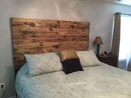 king size pallet headboard we made in
