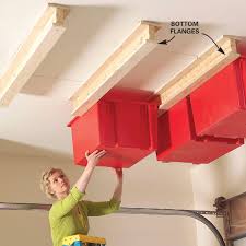 diy a ceiling garage storage system