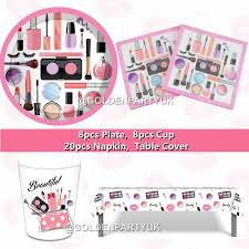 makeup themed party supplies cosmetic