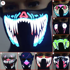 New Super Cool Halloween Led Luminous Flashing Face Mask Light Up Dance Halloween Cosplay Decor Walmart Canada