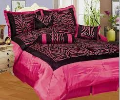 Pc Zebra Flocking Black Pink Comforter