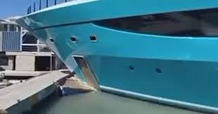 superyacht worth 65m smashes into dock