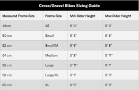 bike frame merement chart 2024 pro