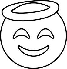 Let your kids color for this coloring page. Smiling Face With Halo Coloring Page Free Printable Coloring Pages For Kids