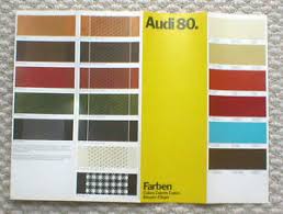 Details About 1974 1975 Audi 80 Color Sample Chart Farben Brochure Catalog In German
