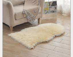 fluffy faux fur sheepskin rug living