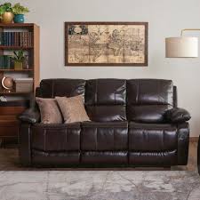 william half leather 3 seater recliner