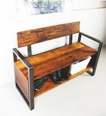 Reclaimed Wood Entryway Storage Bench